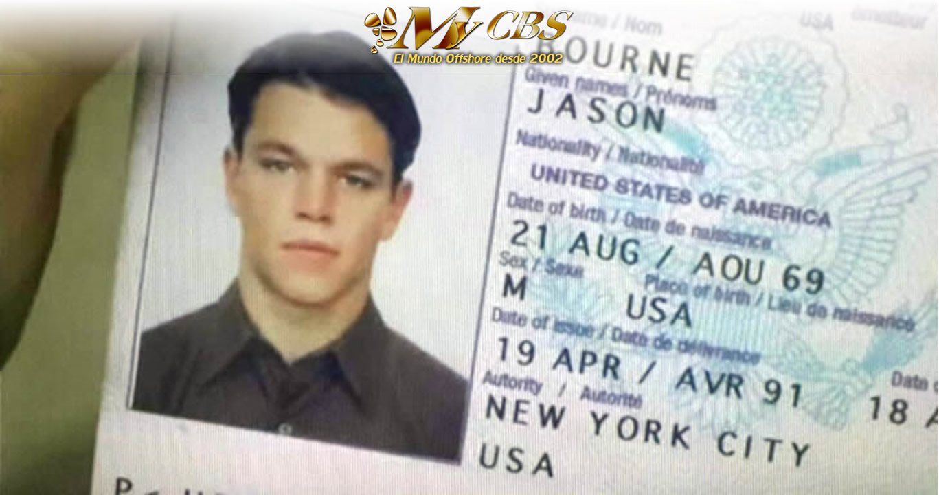 Captura de pantalla del pasaporte de Jason Bourne en la película "The Bourne Identity"