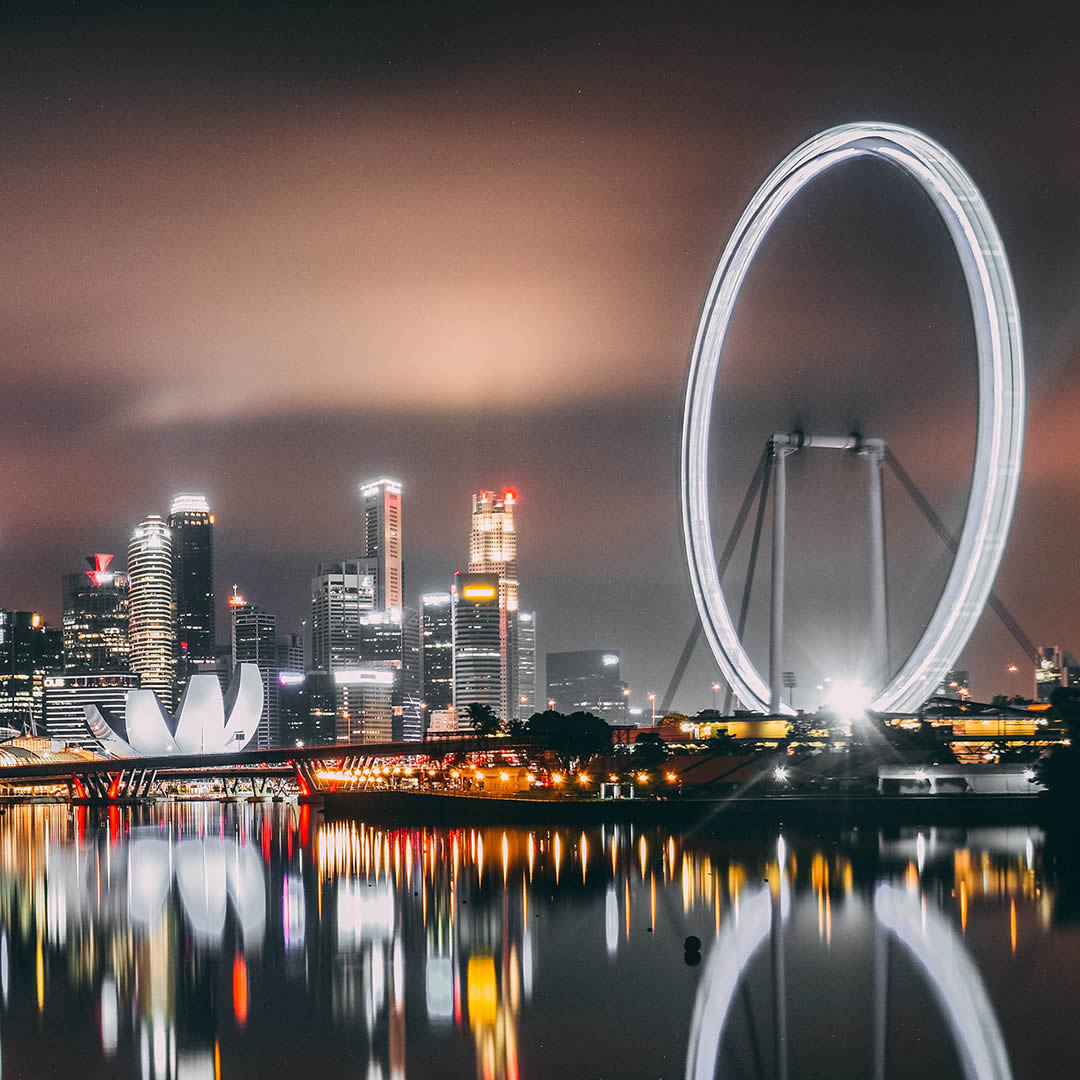 Vista panorámica de Singapur