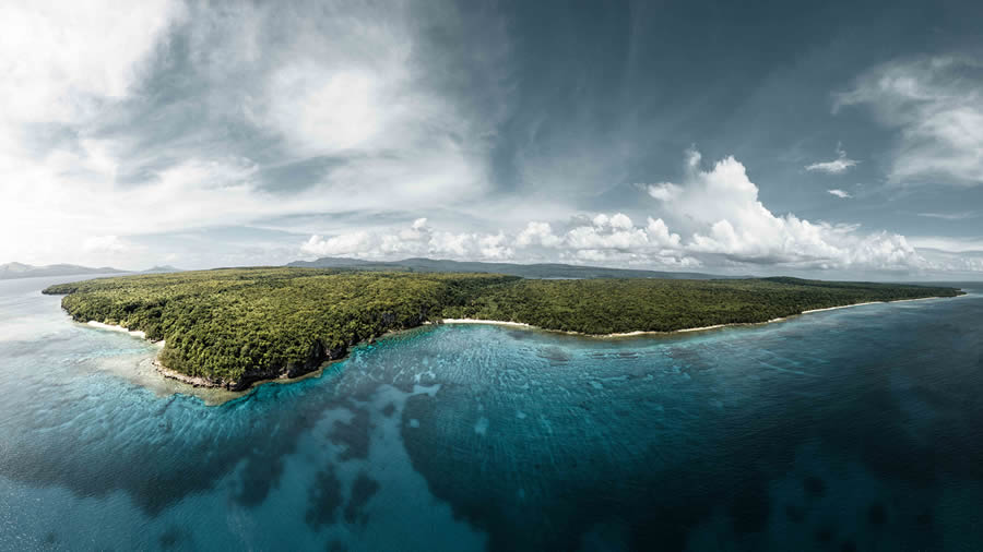 Isla de Vanuatu a vuelo de pájaro