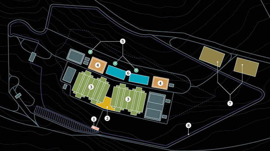 Imagen que muestra la distribución de edificios del Centro de Datos de Utah