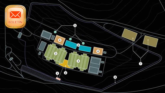 Imagen que muestra la distribución de edificios del Centro de Datos de Utah