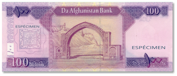 Billete de 100 afganis
