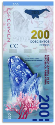 Billete de 200 pesos argentinos