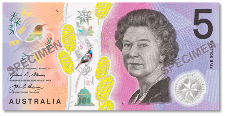 Billete de 5 dólares australianos