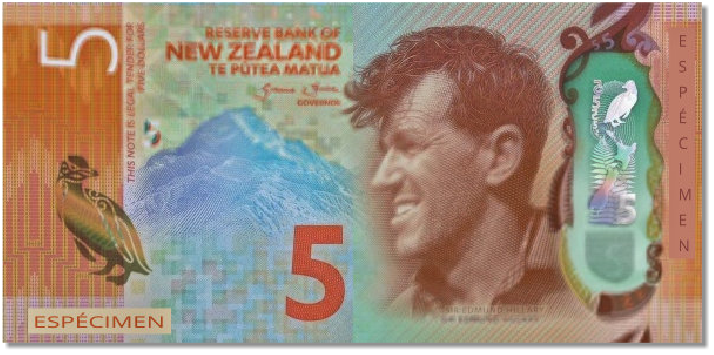 Billete de 5 dólares neozelandeses