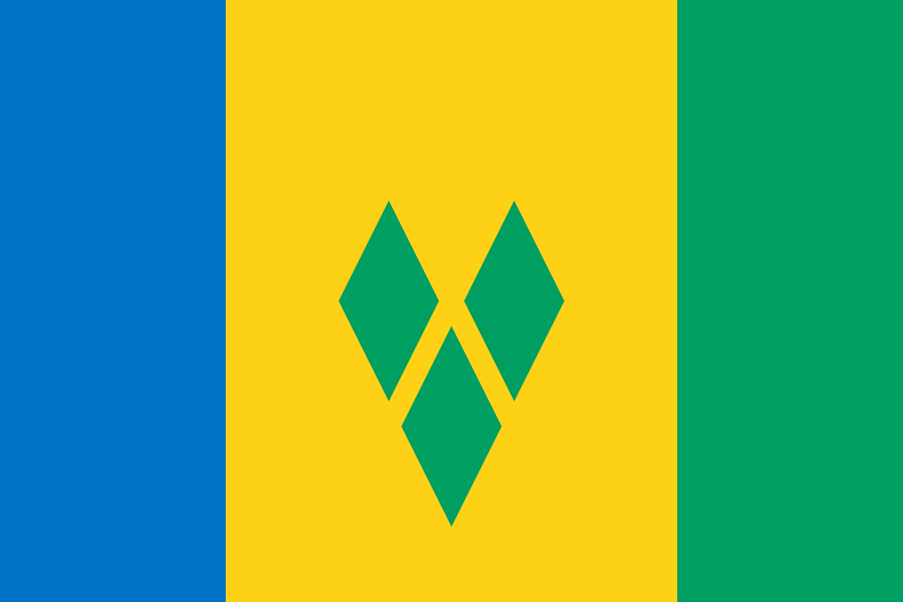 Bandera de San Vicente y las Granadinas