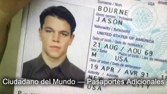 Uno de los pasaportes de Jason Bourne