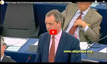 Nigel farage hablando ante el Parlamaneto Europeo