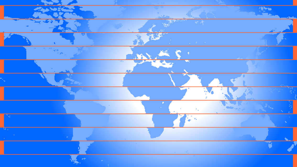 mapa del mundo dibujado en forma caótica